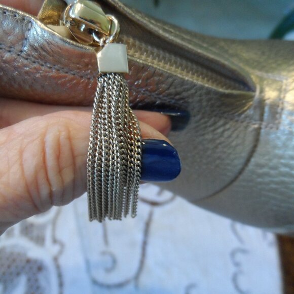 New Jimmy Choo Gold Metallic Ankle Boots w/Front Chain Detail Size 38.5B - Picture 6 of 16